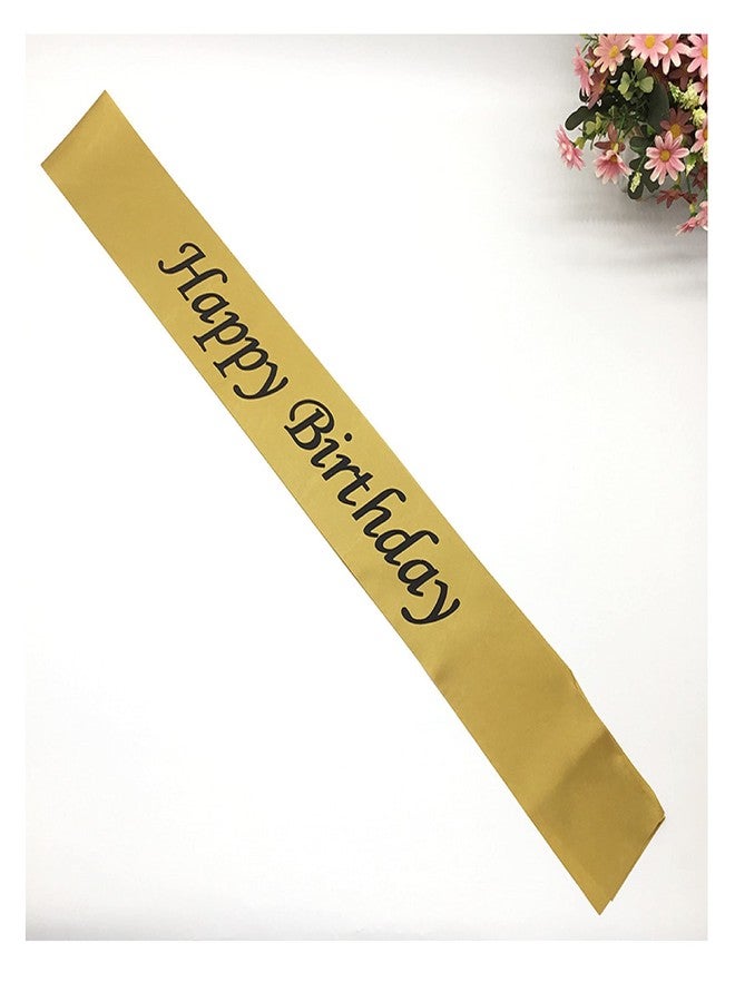 AFTERSTITCH Happy Birthday Sash For Girls Boys Men Women Husband Wife Friends Kids Birthday Party Decoration Sash Props Set For Home Decor Celebration (happy birthday sash) - Image 2